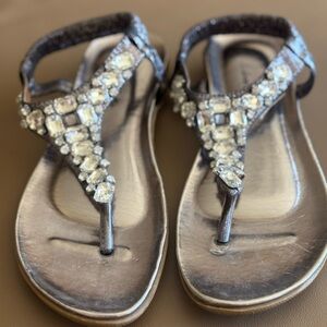 Embellished Sandals with Rhinestones